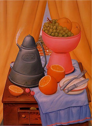 Fernando Botero Still Life with Coff pot